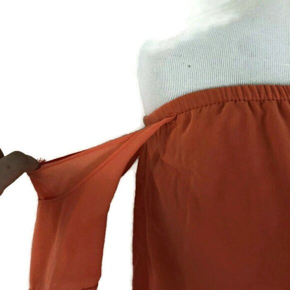 VaVa by Joy Han Size XS Chiffon Top Open Shoulder Floral Embroidery NWT Crochet - Picture 3 of 7